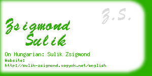 zsigmond sulik business card